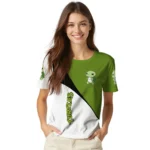 turtle logo 3d tshirt abstract curve green white best selling.webp