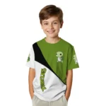 turtle logo 3d tshirt abstract curve green white best selling.webp