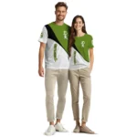 turtle logo 3d tshirt abstract curve green white best selling.webp