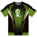 turtle logo 3d tshirt customized bold symmetry motif green black best selling.webp