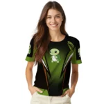 turtle logo 3d tshirt customized bold symmetry motif green black best selling.webp