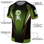 turtle logo 3d tshirt customized bold symmetry motif green black best selling.webp