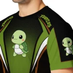 turtle logo 3d tshirt customized bold symmetry motif green black best selling.webp