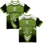 turtle logo 3d tshirt customized futuristic armor green black white best selling.webp