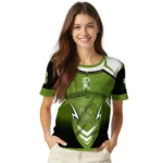 turtle logo 3d tshirt customized futuristic armor green black white best selling.webp