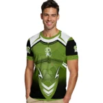 turtle logo 3d tshirt customized futuristic armor green black white best selling.webp