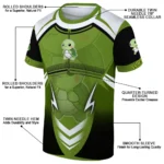 turtle logo 3d tshirt customized futuristic armor green black white best selling.webp