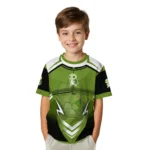 turtle logo 3d tshirt customized futuristic armor green black white best selling.webp