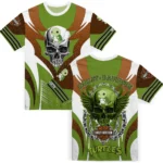 turtle logo 3d tshirt customized skull emblem green white best selling.webp