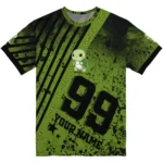 turtle logo 3d tshirt customized splatter art motif green black best selling.webp