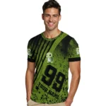 turtle logo 3d tshirt customized splatter art motif green black best selling.webp