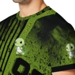 turtle logo 3d tshirt customized splatter art motif green black best selling.webp