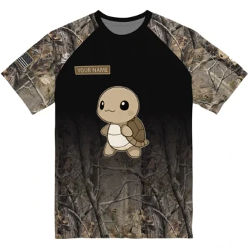 turtle logo 3d tshirt customized tree branches design black best selling.webp