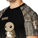 turtle logo 3d tshirt customized tree branches design black best selling.webp