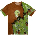 turtle logo 3d tshirt customized tropical scene green best selling.webp