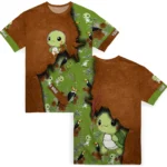 turtle logo 3d tshirt customized tropical scene green best selling.webp