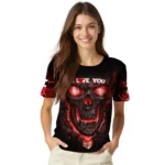 youre so pretty 3d tshirt fiery skull red black best selling.webp