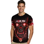 youre so pretty 3d tshirt fiery skull red black best selling.webp