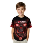 youre so pretty 3d tshirt fiery skull red black best selling.webp