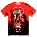 youre so pretty 3d tshirt horror icons red black best selling.webp