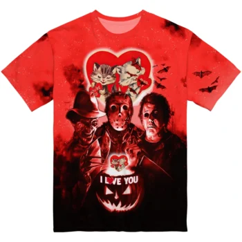 youre so pretty 3d tshirt horror icons red black best selling.webp