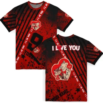 youre so pretty 3d tshirt personalized splatter art motif red black fashion forward.webp